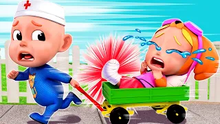 🚑 Hogi's Hospital Play + More Boo Boo Series | Outdoor Boo Boo Song | Rosoo Nursery Rhymes