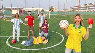 اخر شخص يخرج من الدائرة يفوز رحلة الى كأس العالم 🏆😱