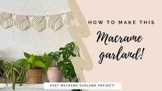 DIY macrame banner garland tutorial | macrame boho room decor project | beginner friendly!