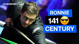 'Looking ominous' - Ronnie O'Sullivan makes 141 total clearance | Eurosport Snooker