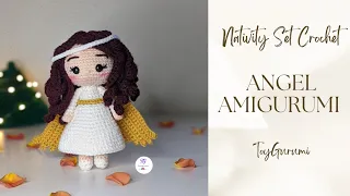 How to Crochet an Angel Amigurumi || Christmas Angel Doll Amigurumi || Angel Amigurumi Crochet Doll