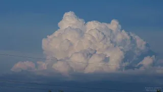 Gewitterwolken im Zeitraffer und Nachtblitzen Bodenseeraum 15.August 2023