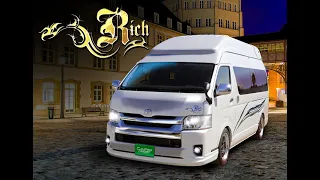 [VR180 3D photo] Japanese RV Camper van, Toyota Hi-Ace super-highroof ambulance base