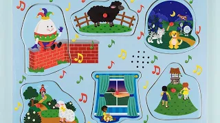 Sing Along Nursery Rhymes - Nursery Rhyme Sound Puzzle Blue - Melissa & Doug Sound Puzzles for Kids