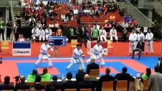 23rd World Senior Karate Championships 2016: Male Team Kata- Japan performing kururunfa