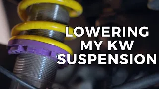 I made a mistake... Lowering my KW V2 Suspension on my Mini Cooper S | KiaraShifts