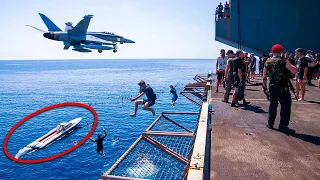 THIS IS WHY NAVY SAILORS STOPPED JUMPING OFF AIRCRAFT CARRIER FLIGHT DECKS