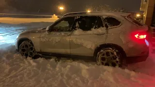 BMW X1 e84 2.0i xDrive в снегу/snow