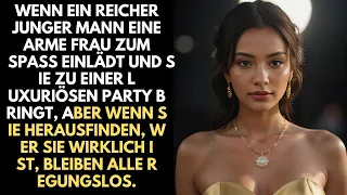 Ein reicher junger Mann lädt eine arme junge Frau zu einer Luxusparty ein, um sie zu verspotten...