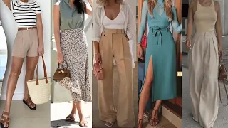 Moda 2024 primavera verano/ LOOKS y OUTFITS con ROPA de MODA 2024 SENCILLOS Y ELEGANTES