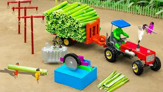 Diy tractor making mini Woodworking machinery | Extreme Wood Cutting Sawmill Machines | @Sunfarming