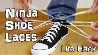 How to Tie Shoe Laces like a Ninja! Life Hacks