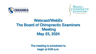 Board of Chiropractic Examiners Meeting - May 23, 2024   1 of 2