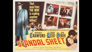 Broderick Crawford, Donna Reed & John Derek in "Scandal Sheet" (1952)