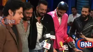 Ajay Devgn, Sanjay Dutt, Abhishek Bachchan, Riteish Deshmukh & Sajid Khan At Zee TV Show Yaaron Ki B