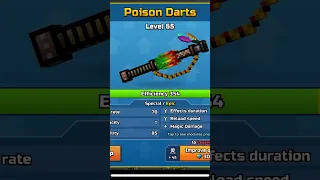 upgrading to legendary poison darts in Pixel Gun 3D #pg3d #pixelgun3d #gaming #pixelgun #damagetest