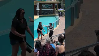 They didn’t expect this! Wait til end, so funny! 😂👏 #seaworldmime #robthemime