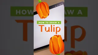 How to Draw a Tulip (#Shorts)