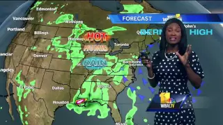 Mild, cloudy, chance of showers on Tuesday