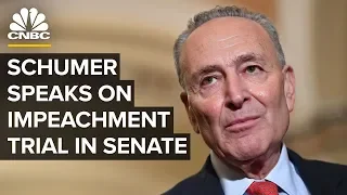 Sen. Chuck Schumer speaks on Trump impeachment trial in the Senate – 1/16/2020
