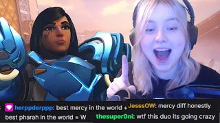 RANK 1 MERCY and RANK 1 PHARAH Vs PRO OVERWATCH PLAYERS Ft. (Yznsa, Warn, Kayjii, Yeatle)