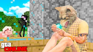 LOCKED IN THE WORLD OF MINECRAFT FOR 24 HOURS! - CHALLENGE IN GTA 5 ONLINE