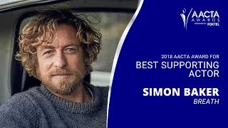 Simon Baker wins Best Supporting Actor for BREATH | 2018 AACTA Awards