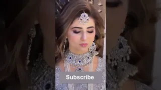 Ushna Shah Walima Bridal Look | | Pakistani Bride #bride #shortsvideo #shorts