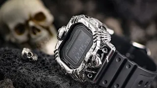 Casio G-SHOCK Skull Edition Silver & Diamonds - 4K
