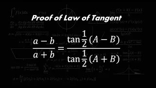 Proof of Law of Tangent