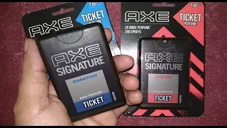 New Axe Man Ticket Pocket Perfume|Champion |Intense| Review |पुरुष पकेट इत्र हिंदी में समीक्षा|Hindi