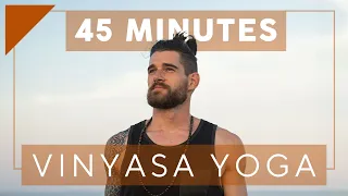 45 Min Full Body Vinyasa Yoga Class for Beginners | Breathe and Flow Yoga