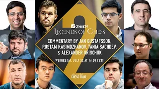 chess24 Legends of Chess | Day 2 | Carlsen - Anand, Kramnik - Giri & more