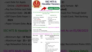 SSC Multi-Tasking (Non-Technical) Staff, and Havaldar (CBIC & CBN) Examination 2023 #shorts #viral 👍