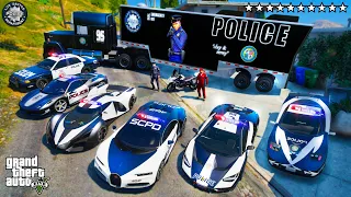 GTA 5 - Stealing SUPER POLICE CARS with Franklin! (Real Life Cars #81)