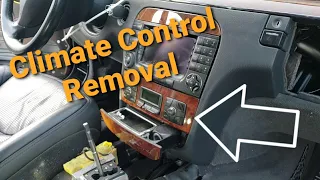 MERCEDES S CLASS W220 S55 S600 S500 HOW TO REMOVE CLIMATE CONTROLLER