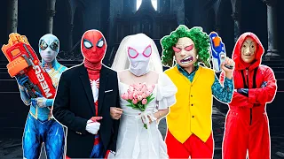 PRO 5 SUPERHERO TEAM || SPIDER MAN Rescue Bride From Crazy Neighbor ( Live Action ) - By Bunny Life