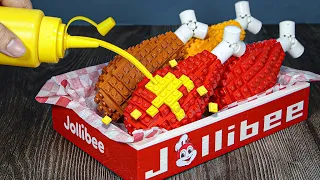 FAMOUS Jollibee Fried Chicken Recipe in LEGO Version | Stop Motion Cooking ASMR