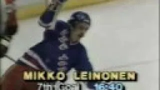 Mikko Leinonen breakaway goal on Pelle Lindbergh