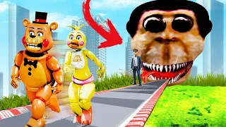 ANIMATRONICS ENCONTRAMOS A CASA SECRETA DO OBUNGA NO GTA 5? | GTA V Five Nights at Freddy's