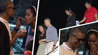 Obama and Malia Share Shaved Ice on Family Vacation | TMZ TV