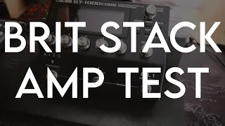 Boss GT-1000 Brit Stack Amp Test (Factory Patch)