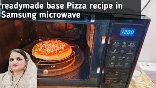 Readymade base cheese pizza recipe in Samsung microwave smart oven | make only 2 minutes |
