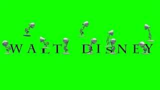 Ten Luxo Lamps Spoof Walt Disney With Green Background