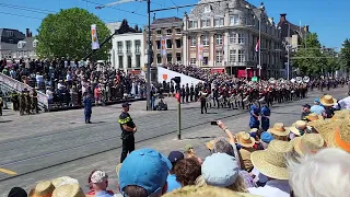 Marinierskapel der Koninklijke Marine tijdens veteranen dag 24 juni 2023