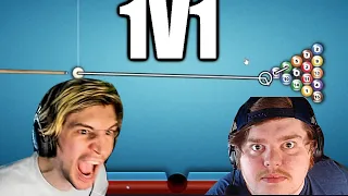 xQc vs Jesse 8 BALL POOL 1v1 Challenge