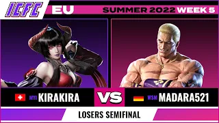 Kirakira (Eliza) vs. Madara521 (Geese) Losers Semifinal - ICFC EU Tekken 7 Summer 2022 Week 5