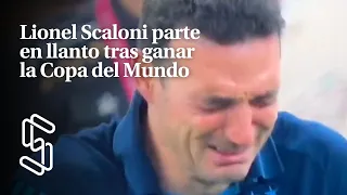 Lionel Scaloni parte en llanto tras ganar la Copa del Mundo