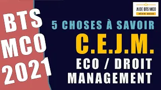 [BTS 2021 | AVANT L'EXAMEN] 5 choses à savoir en CEJM : Eco / Droit / Management