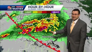 Strong storms possible Thursday Night and Friday night